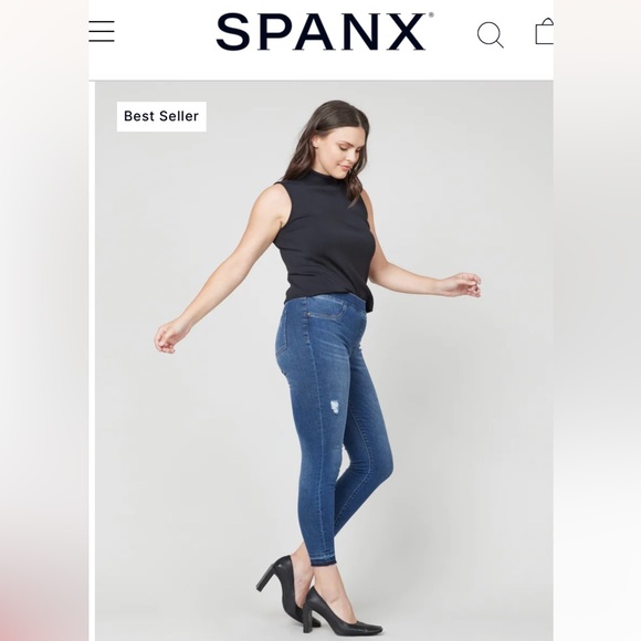 Spanx Distressed Ankle Skinny Jean - New With Tags! - Picture 2 of 14